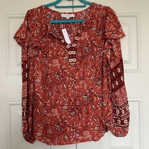 Loft ruffle blouse